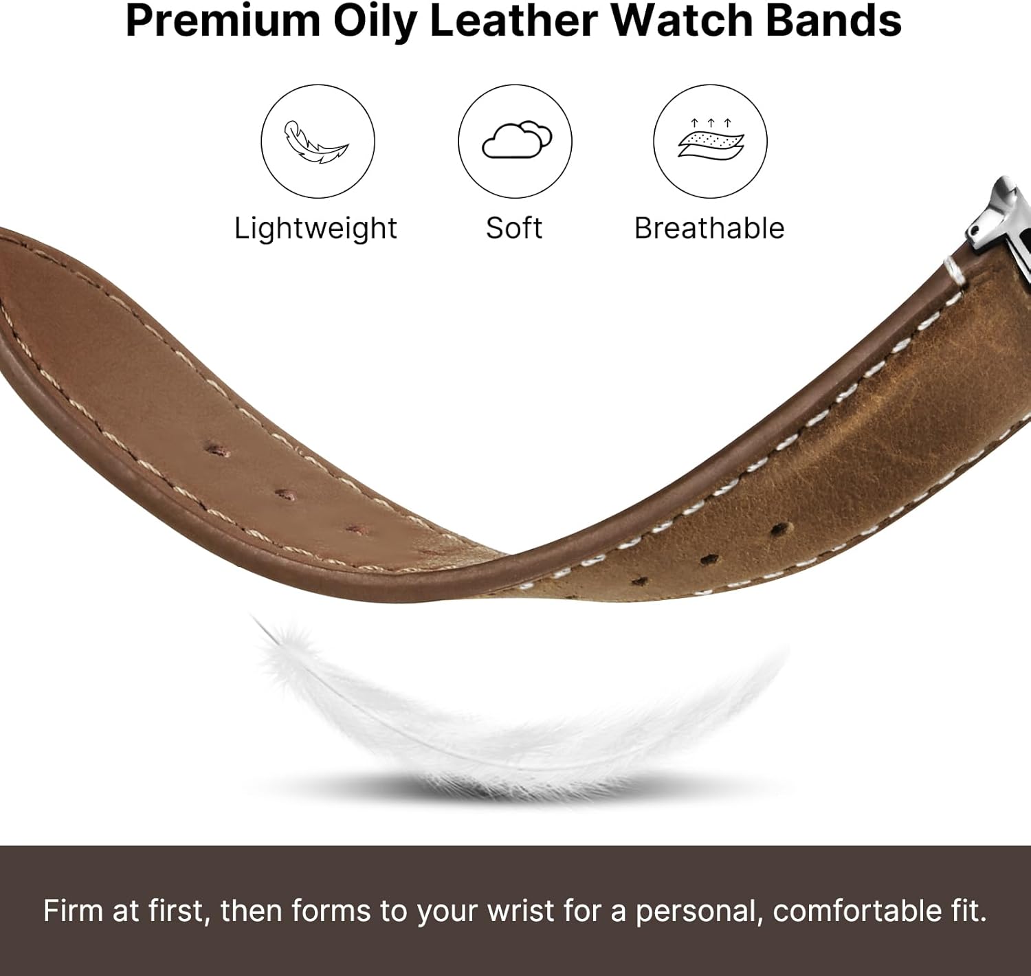 Thumbnail 3 de Fullmosa Leather Apple Watch Band 45mm
