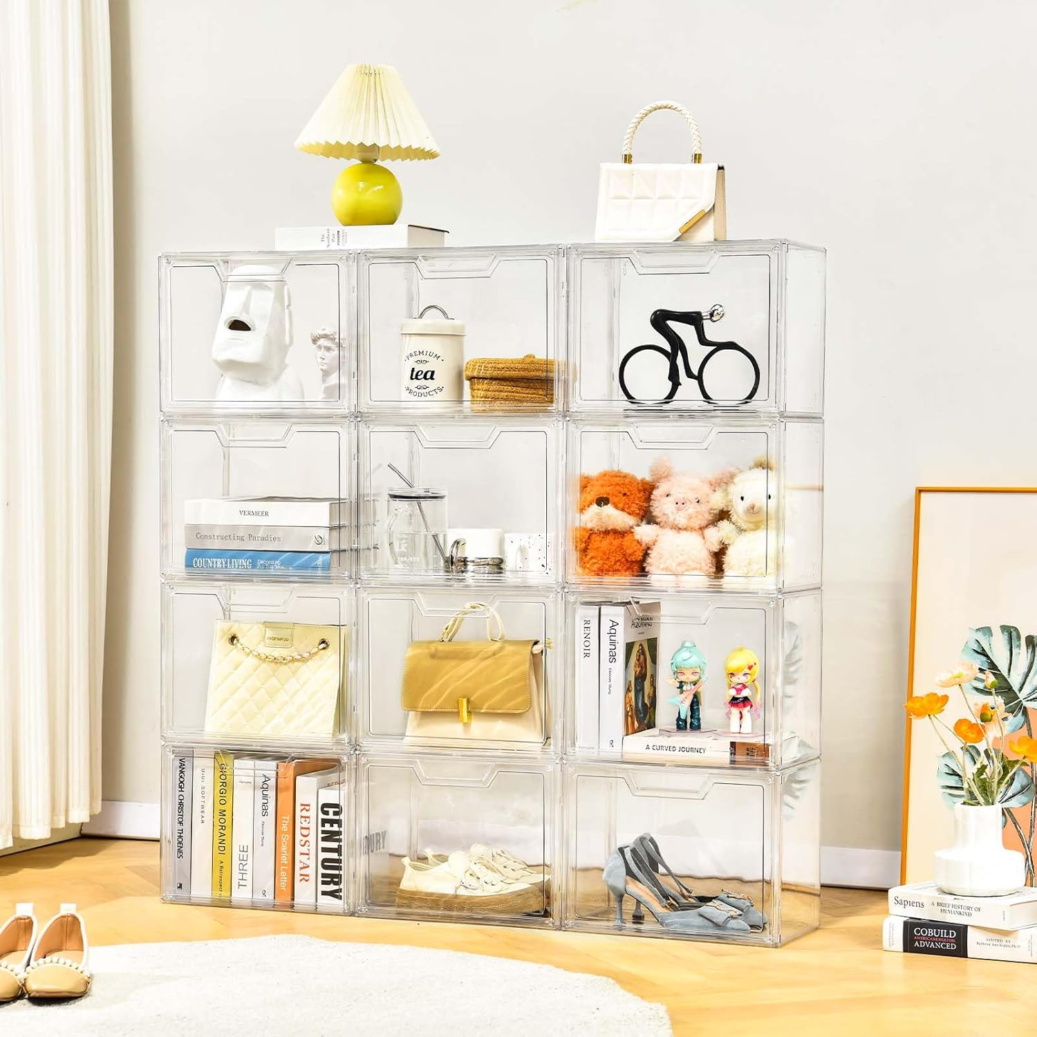 Thumbnail 5 de Clear acrylic purse organizer with magnetic door, 5-pack