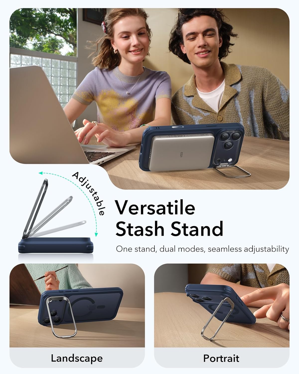 Thumbnail 5 de ESR iPhone 17 Pro Max Case with Stash Stand and MagSafe Compatibility