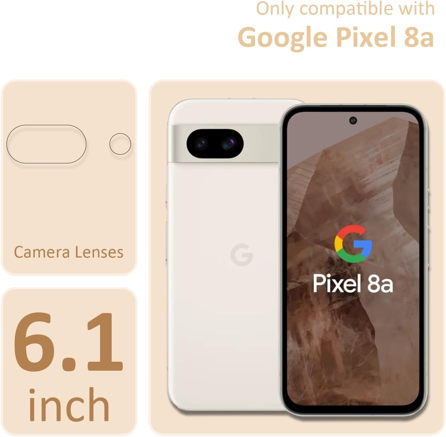 Thumbnail 5 de CAROKI Clear Case for Google Pixel 8A, 1 TPU phone case