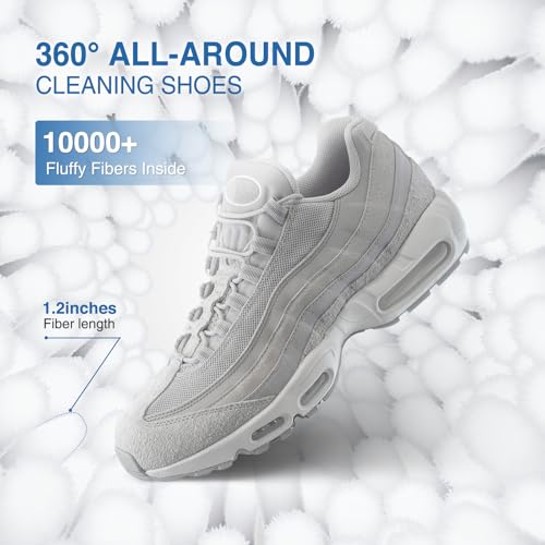 Detalle de Teletrogy Lot de 2 Sac Lavage Chaussures avec Embauchoir Réglable et Fermeture Éclair Cachée – Blanc