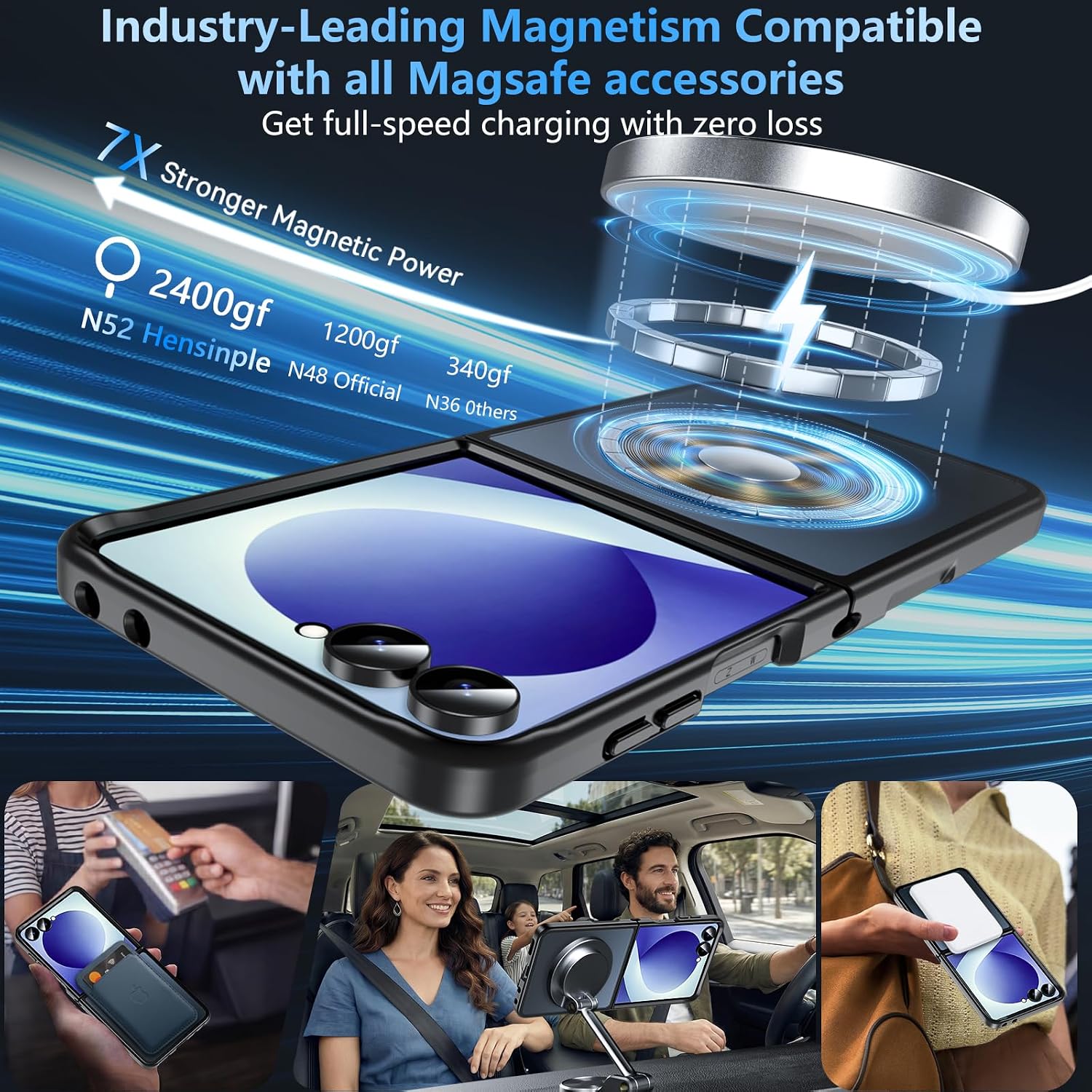 Thumbnail 3 de Hensinple Magnetic Case for Samsung Galaxy Z Flip 8