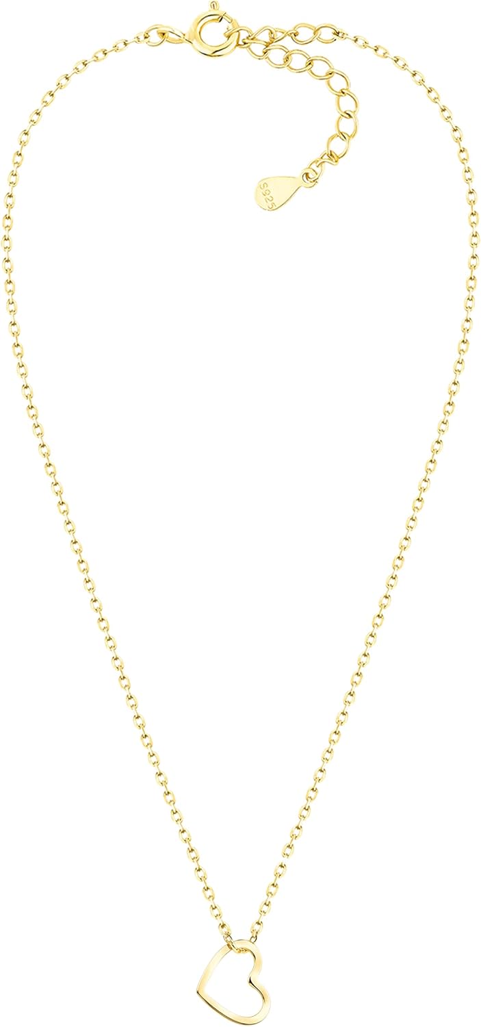 Detalle de SOFIA MILANI Damen Halskette 925 Silber – Herz-Anhänger, verstellbar 43–46 cm