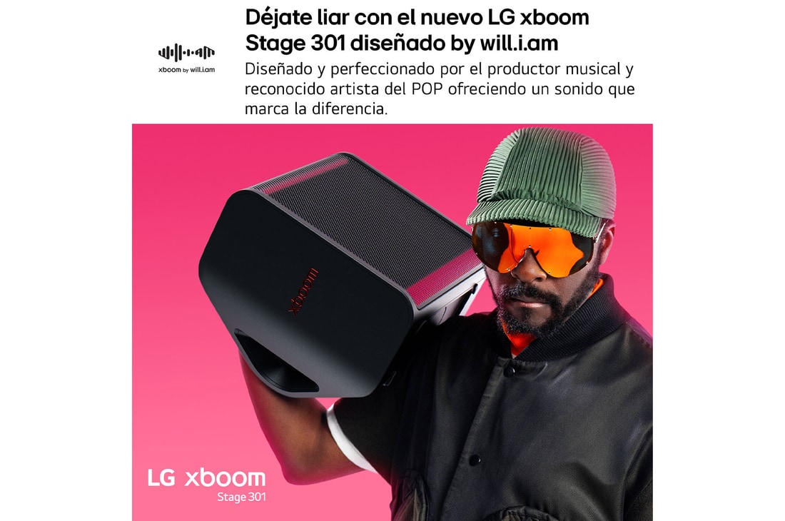 Thumbnail 3 de LG xboom Stage 301 by will.i.am: altavoz de 120 W para fiestas con karaoke, iluminación LED y Bluetooth