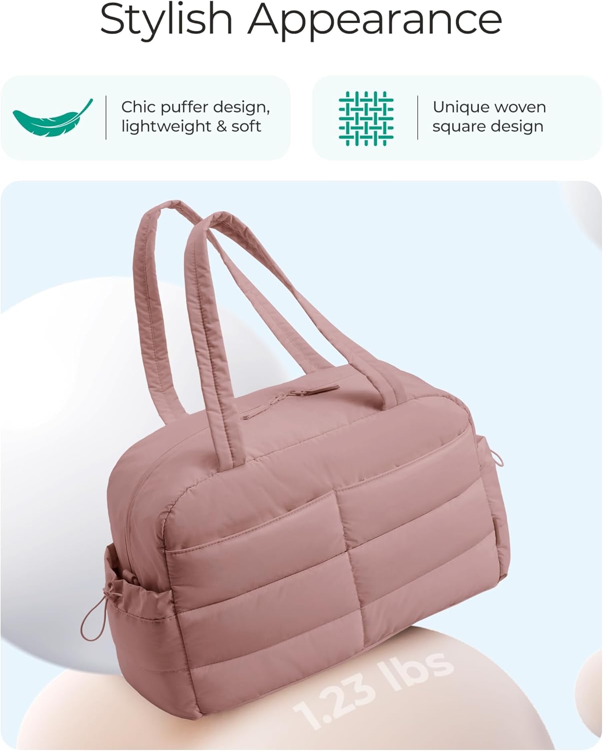 Thumbnail 5 de bagsmart Reisetasche Sporttasche Damen 31L – wasserabweisend, 42×20×37 cm, verstellbarer Gurt, Kosmetiktasche & Légeres Taslon
