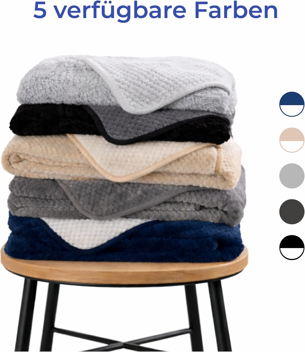 Thumbnail 6 de Dreamzie wasserdichte Hundedecke für Bett, Auto & Outdoor 100x120 cm – reversibel, maschinenwaschbar (dunkelgrau)