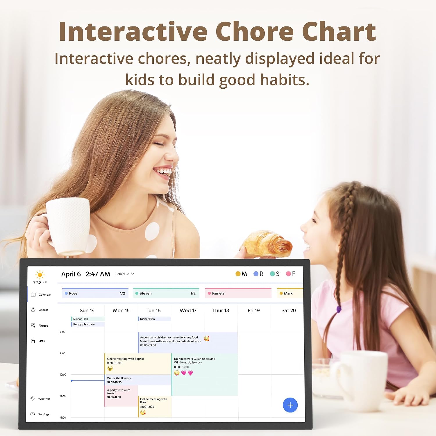 Detalle de Dragon Touch Calendar 32" Digital Family Planner (2026)