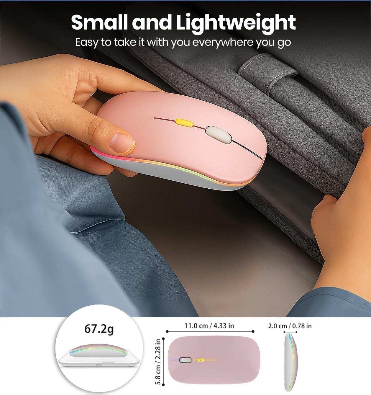 Thumbnail 6 de GLOBAL TECH Wireless Bluetooth Mouse 800/1200/1600 DPI