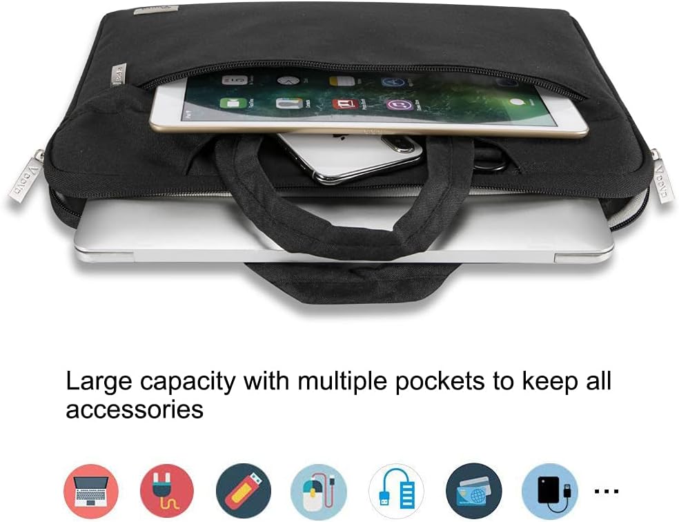 Thumbnail 2 de Voova Laptop Bag Case 13-14 Inch: Slim, Waterproof Sleeve with Shoulder Straps