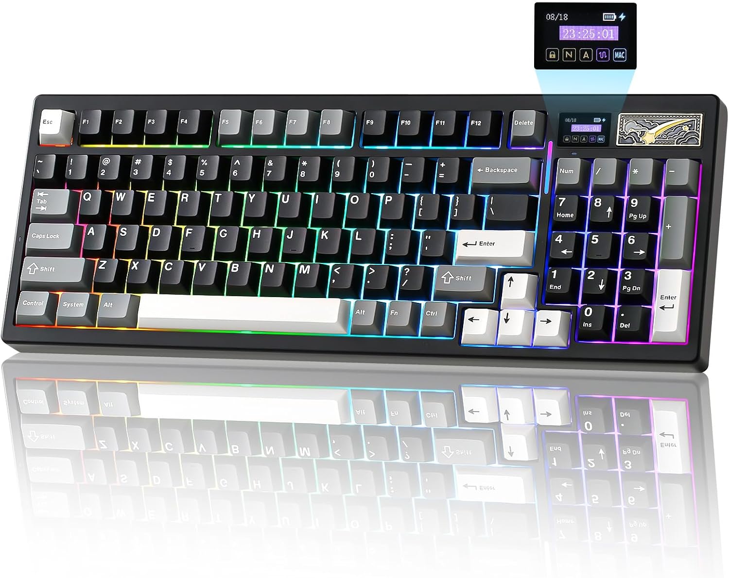 Detalle de YUNZII IF99 Wireless Mechanical Keyboard with LCD Display