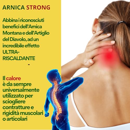 Detalle 2 de Arnica gel Forte ImmunoSTRONG: crema riscaldante per muscoli e articolazioni, uso umano