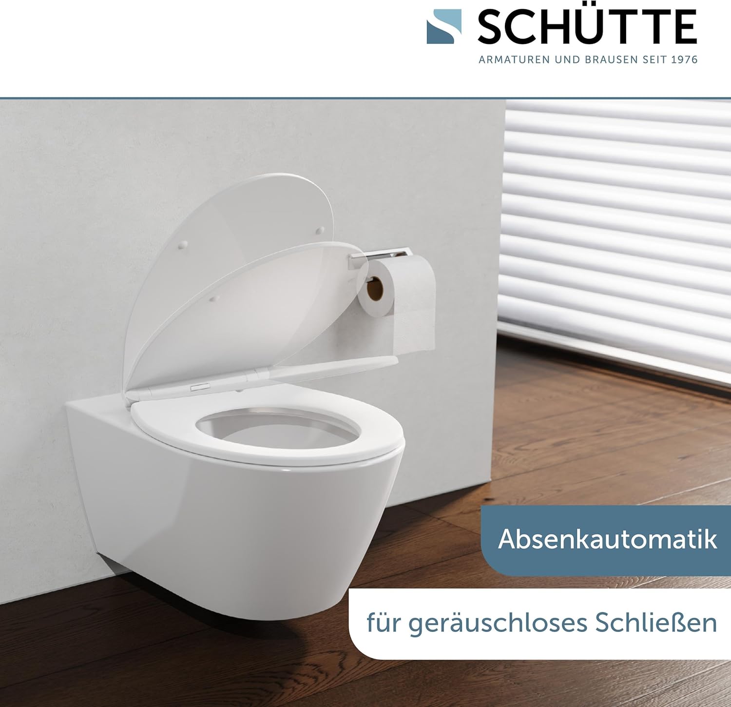 Thumbnail 3 de WC-Sitz mit Absenkautomatik aus Thermoplast, 250 kg belastbar, abnehmbarer Deckel – DIY-Montage, Weiß