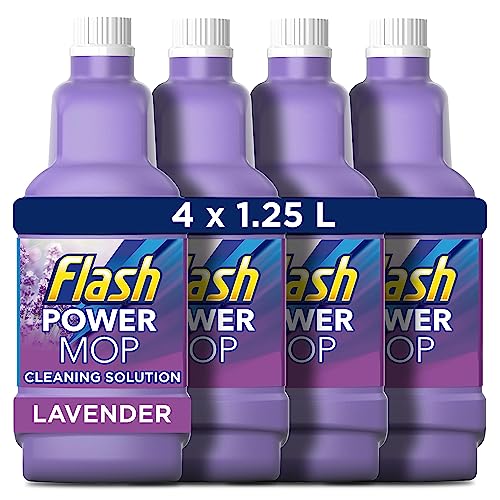 Detalle de Flash Power Spray Mop Floor Cleaner Liquid Lavender 4x1.25L