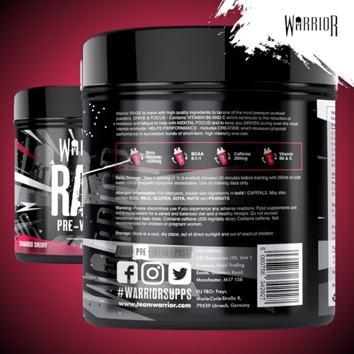Thumbnail 1 de Warrior Rage Pre Workout Powder 392g: High-Strength Energy, Focus and Endurance