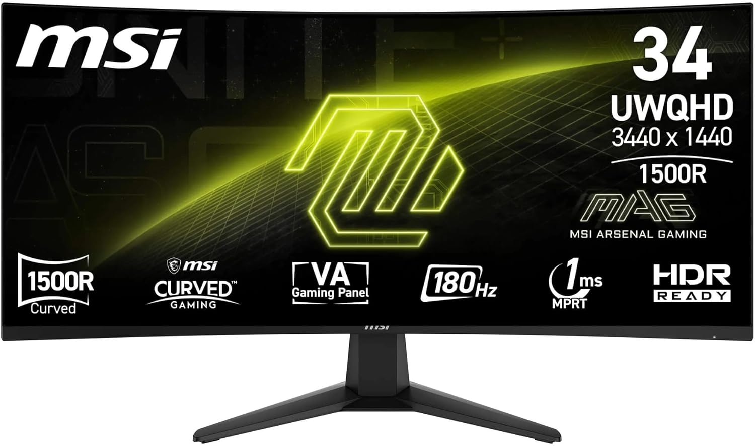 Thumbnail 5 de MSI MAG 346CQ 34-Zoll UWQHD Curved Gaming-Monitor (3440 x 1440, 180 Hz, 1500R, VA)