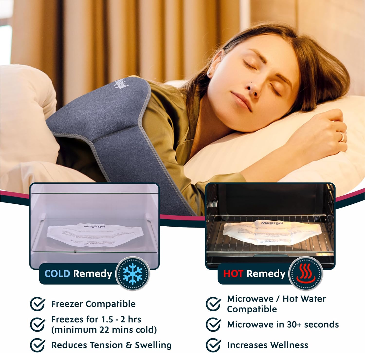 Thumbnail 5 de Magic Gel Ice Pack for Back – Reusable Cold & Heat Therapy Back Wrap