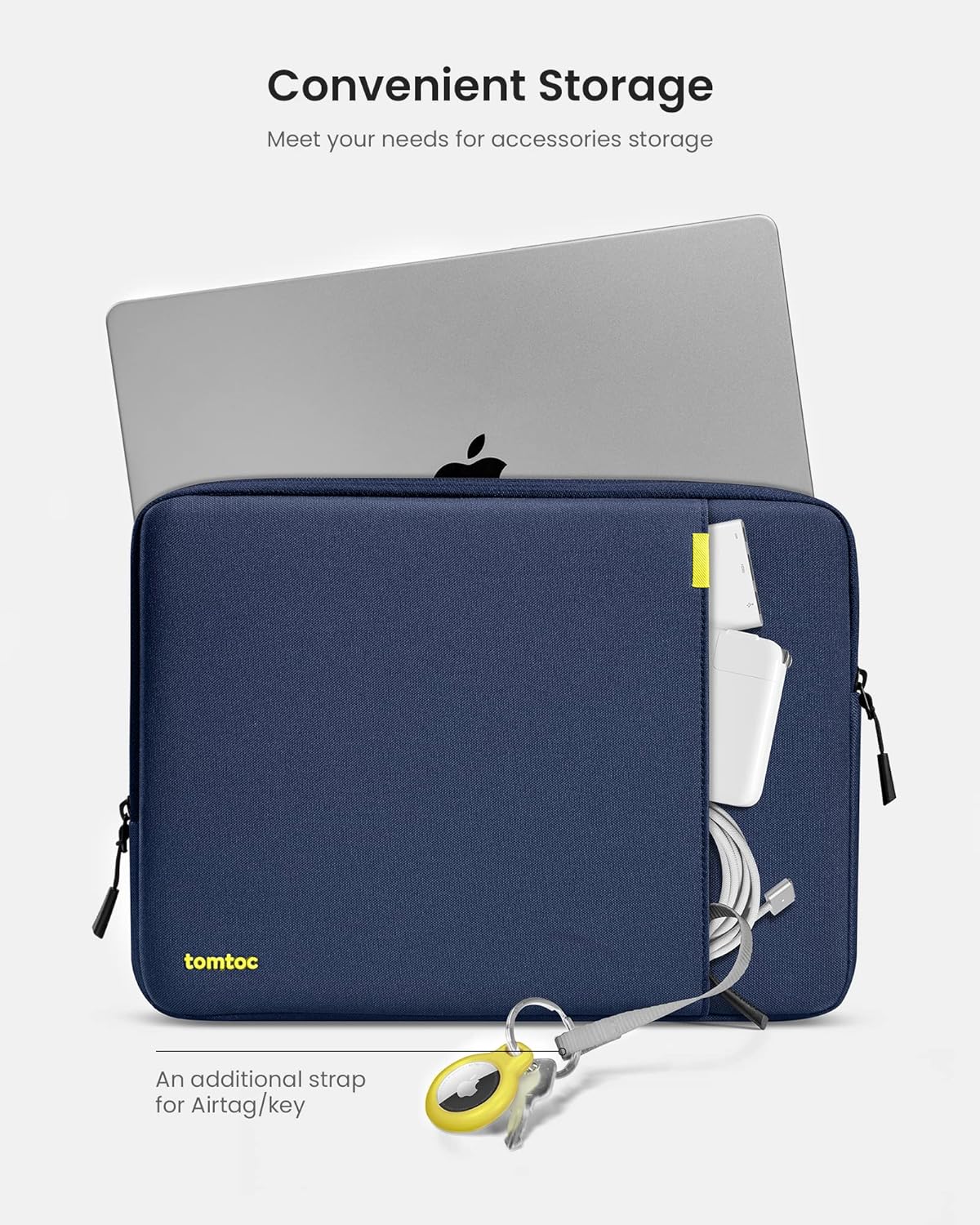 Thumbnail 4 de tomtoc 360° Protective Laptop Sleeve for 15-inch MacBook and Surface – Durable, water‑resistant protection with thoughtful storage
