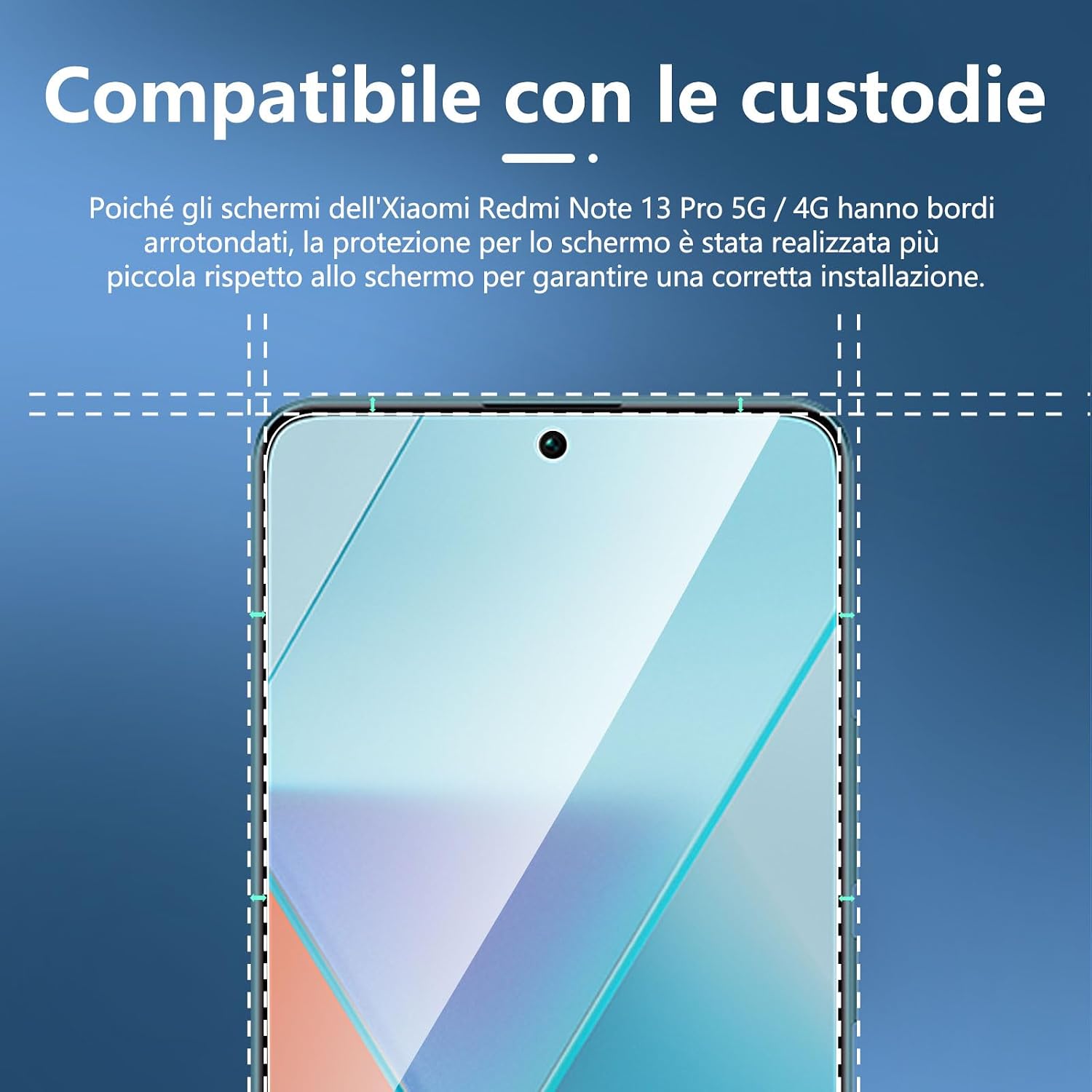 Thumbnail 2 de NEW'C Vetro temperato per Xiaomi Redmi Note 13 Pro 5G, 9H