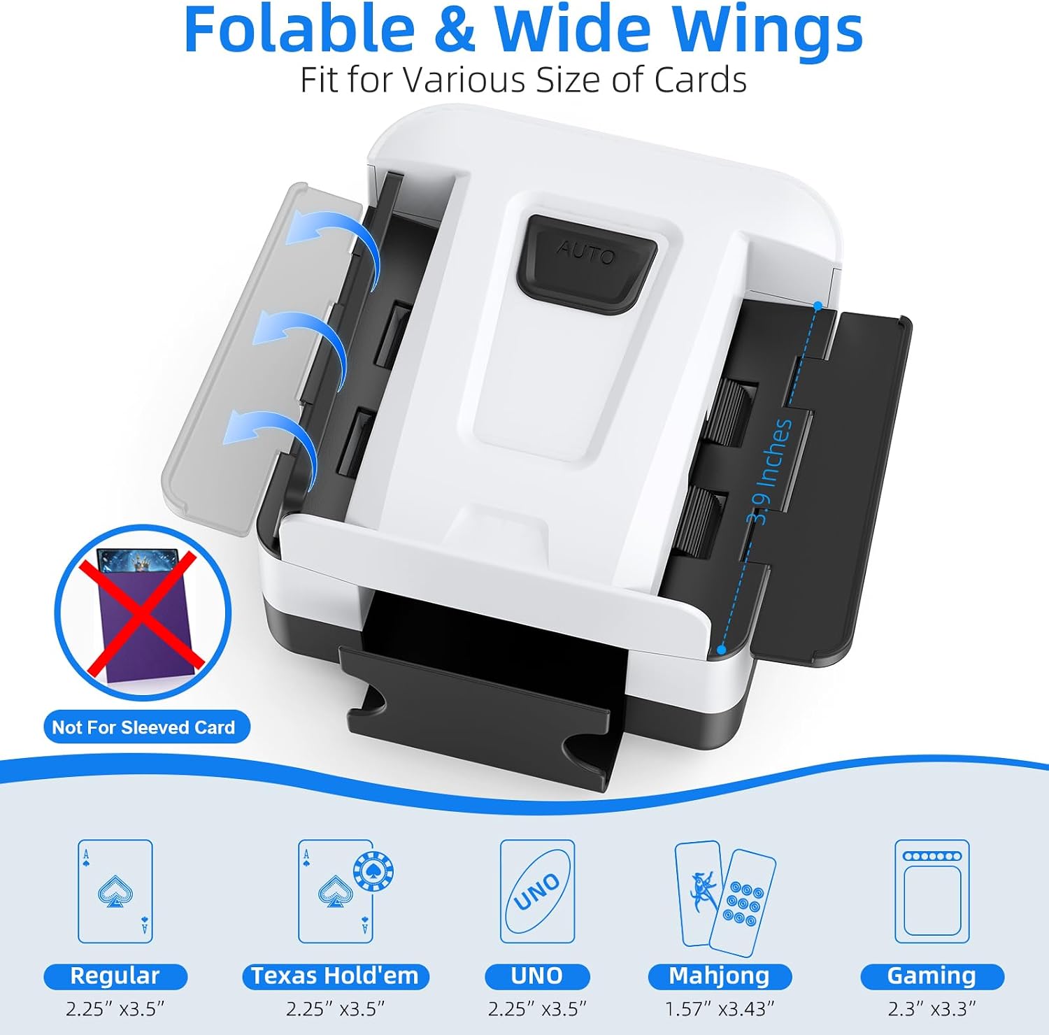 Detalle 2 de AOOELLO Automatic Card Shuffler 1-2 Decks 🎴