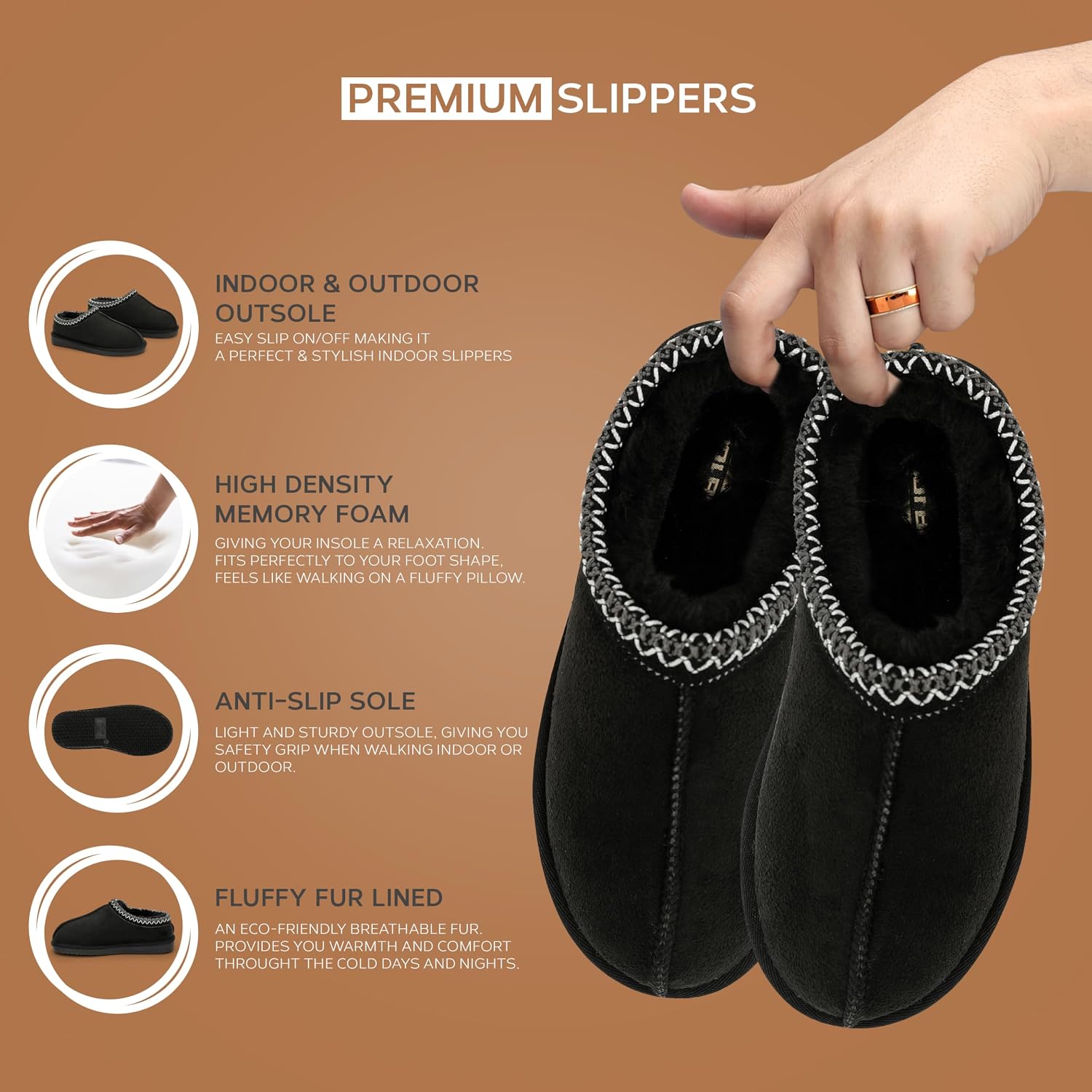 Detalle 2 de Polar Kids Slippers Aztec Faux Fur 1 Pair