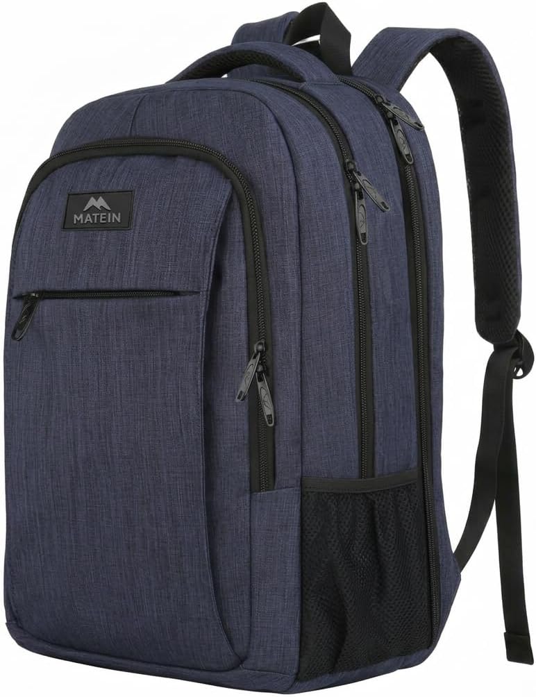 Detalle 2 de MATEIN Sac à Dos Homme 15,6 Pouces – Grand Sac Notebook Imperméable et Antivol pour Voyage et Travail