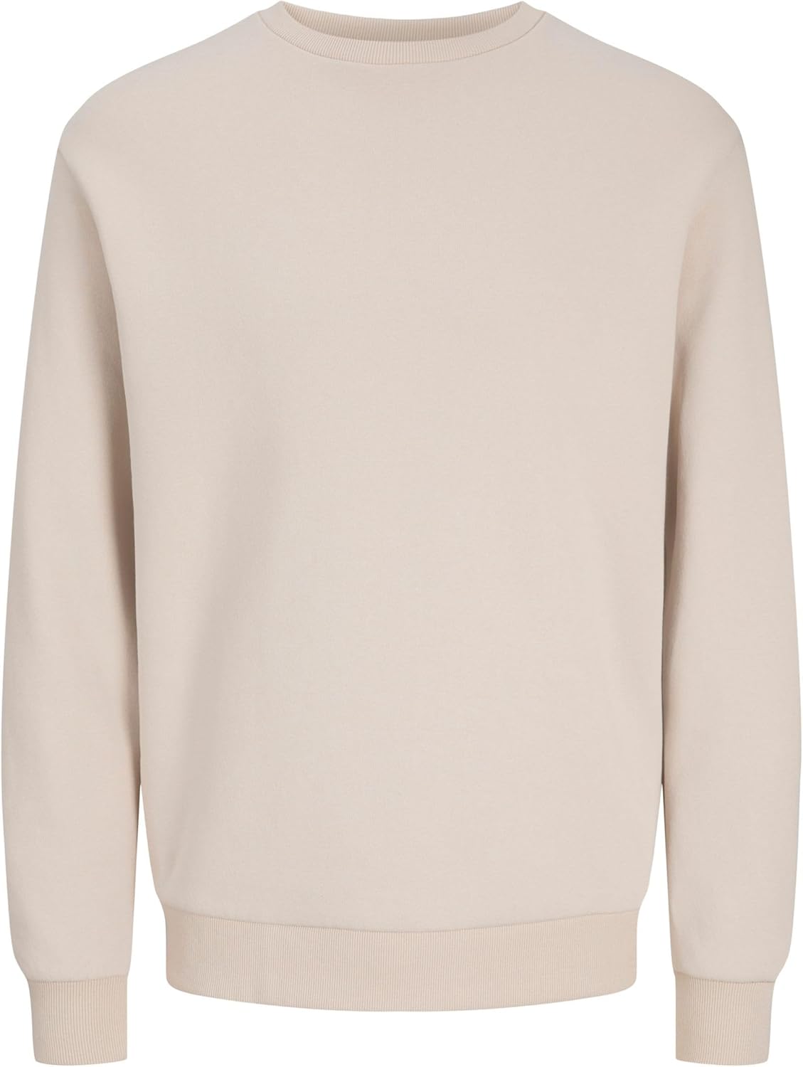 Detalle de JACK & JONES Herren Sweatshirt mit Rundhalsausschnitt – einfarbig, 61% Polyester/39% Baumwolle
