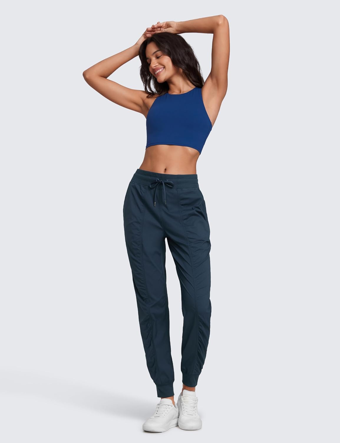 Detalle de CRZ YOGA Joggers d'entraînement légers à taille haute pour femmes avec poches