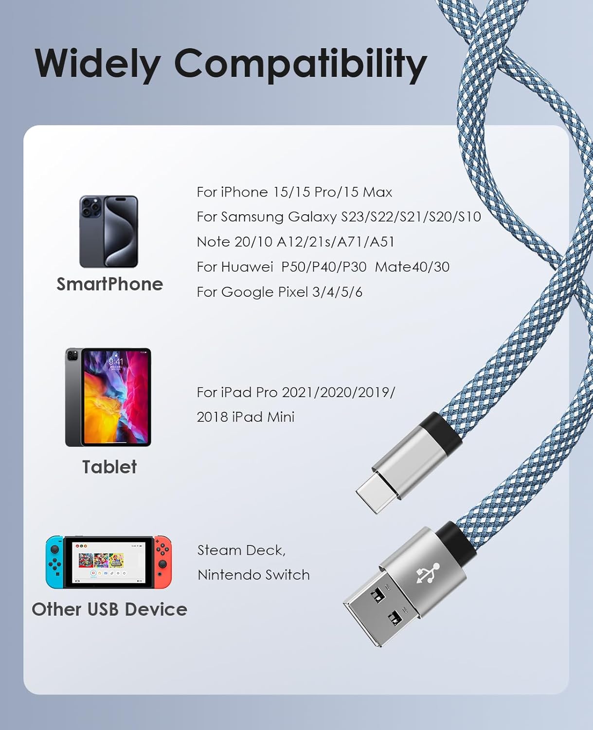 Thumbnail 6 de Magtame Cable USB C Magnético 5 pies Carga Rápida ⚡