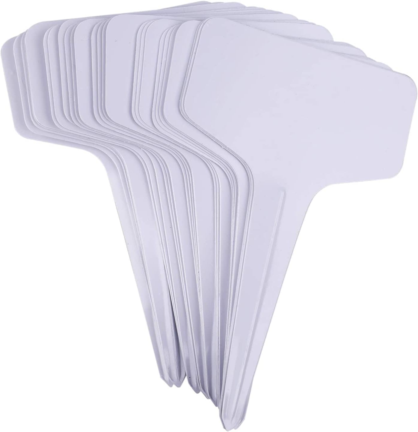 Detalle de VASLON ZWBQ2021 T-Type Plant Labels, White Plastic, 100-Pack