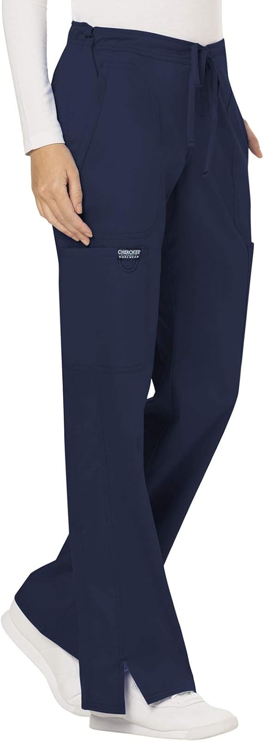 Thumbnail 6 de Cherokee Women Scrubs Pant Workwear Revolution Mid Rise Moderate Flare Drawstring WW120