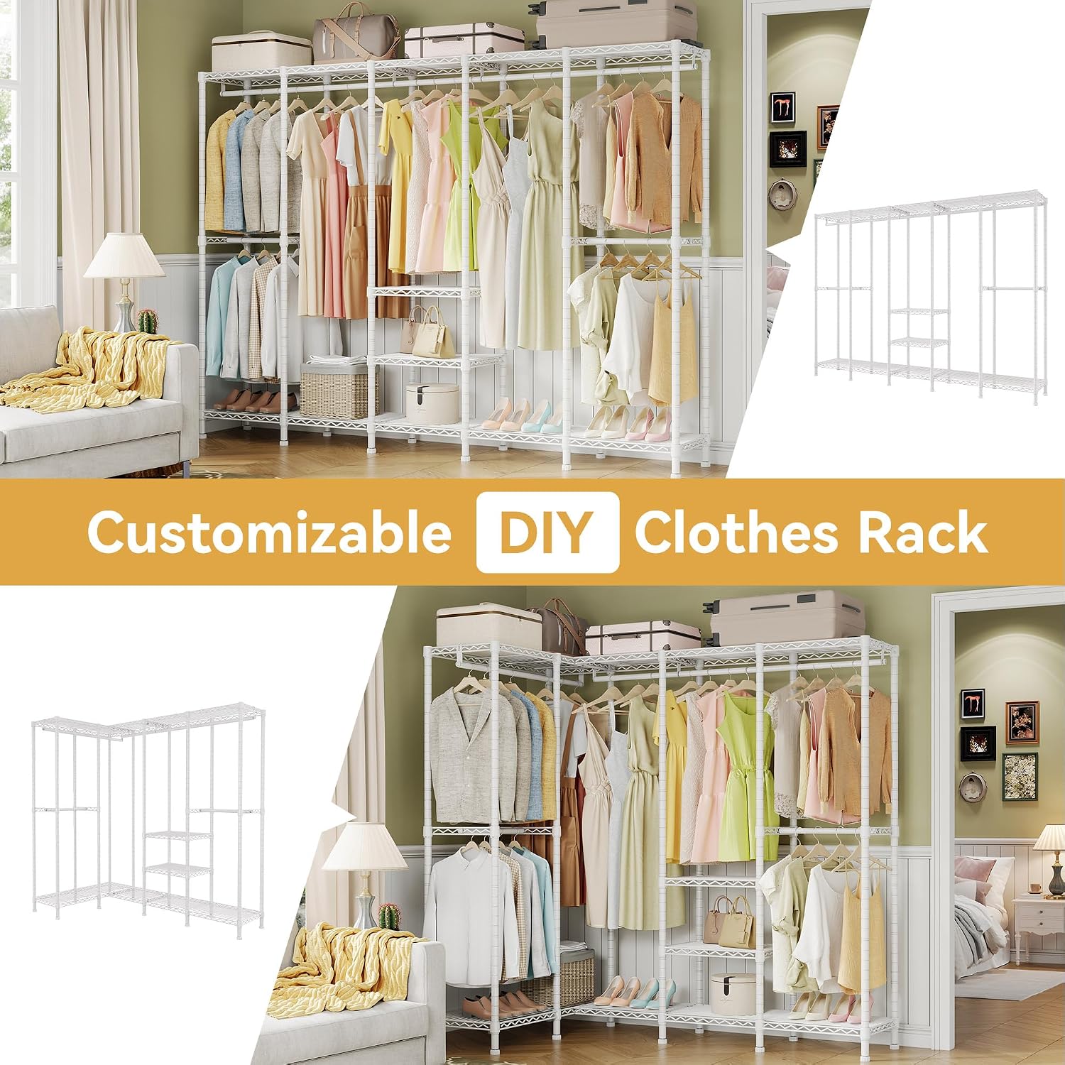 Detalle de Higeego H5 Heavy Duty Clothes Rack 1400 lbs