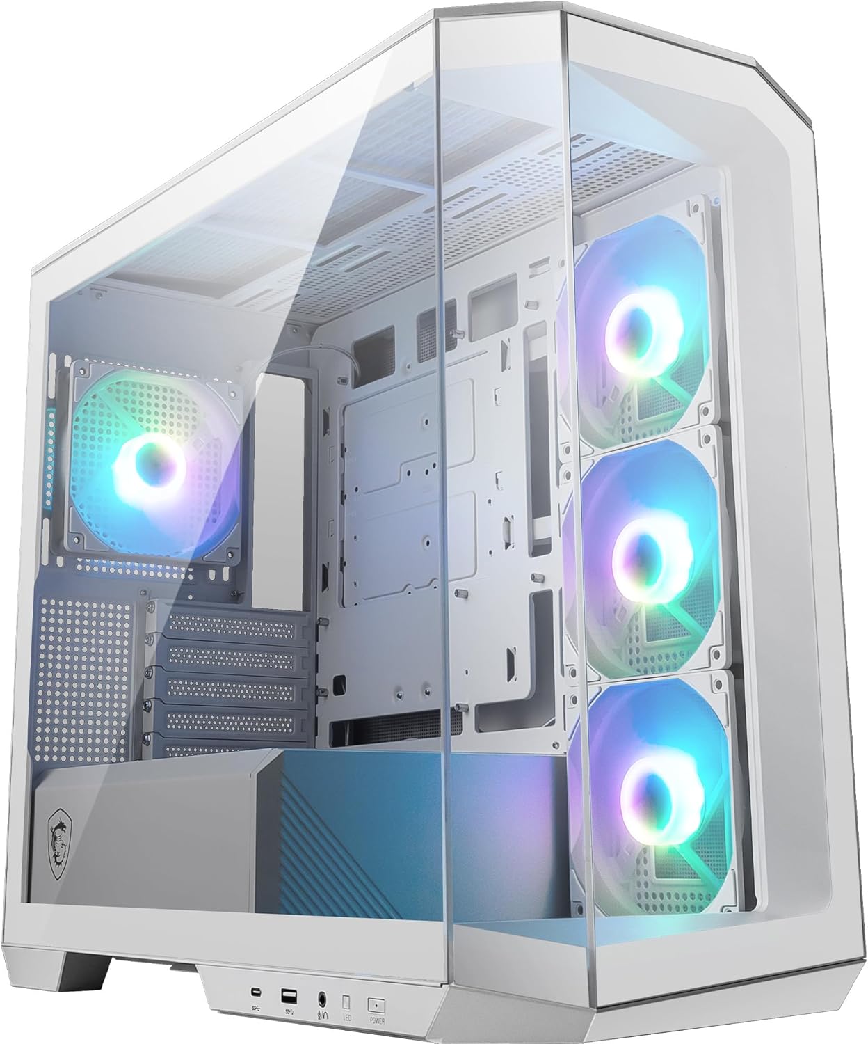 MSI MAG PANO M100R PZ Micro-ATX PC Case (White)
