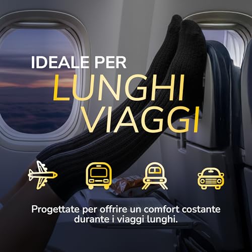 Detalle de Dr. Scholl’s Flight Socks: Calze a compressione graduata 14-17 mmHg (EU 40-44) per viaggi