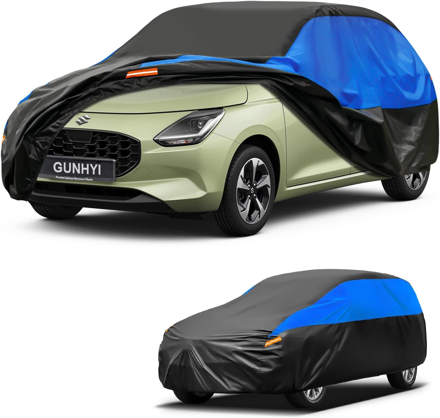 Detalle de GUNHYI Housse Voiture Imperméable Respirante pour Mini Cooper 2 portes (F56/F57/F66) – Bleu Noir