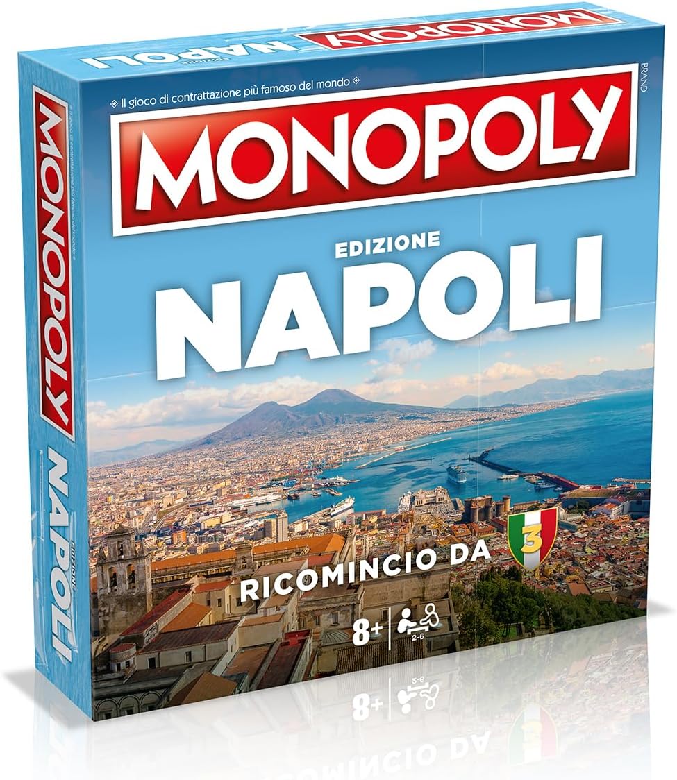 Detalle de Winning Moves Monopoly - Edizione Napoli: il classico gioco di società in versione città partenopea