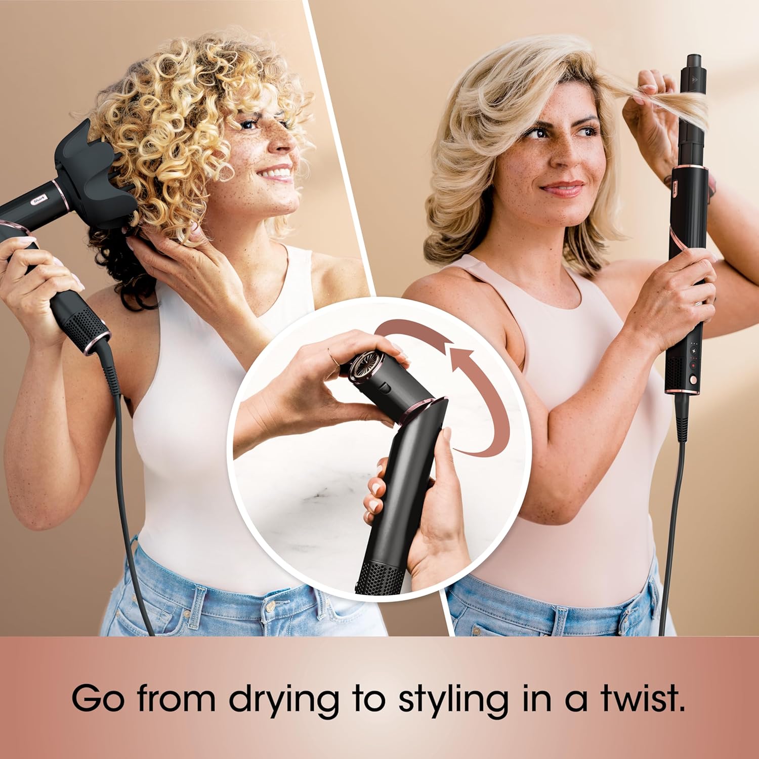 Detalle 2 de Shark FlexStyle HD440BK Hair Dryer Brush 6‑piece