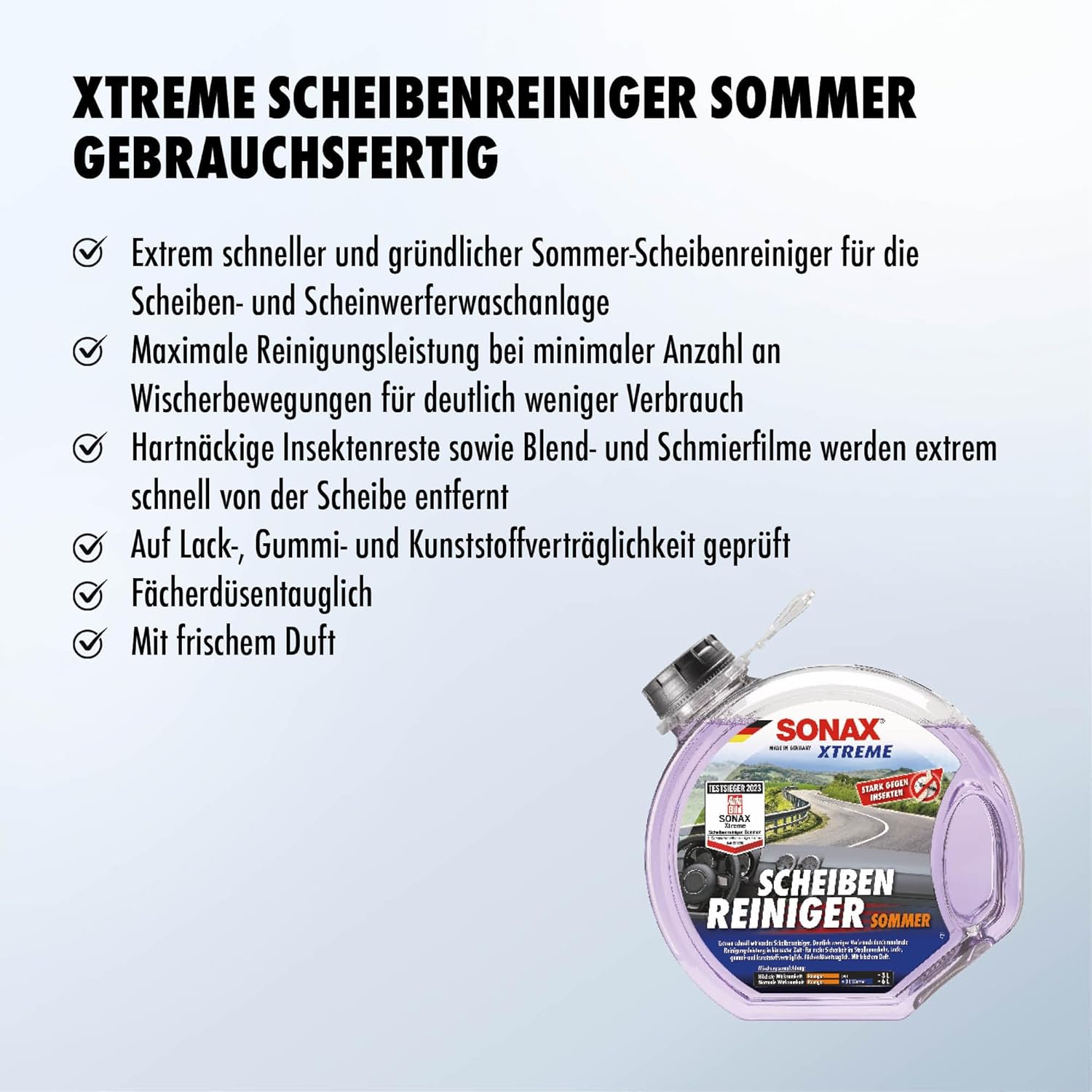Thumbnail 2 de SONAX XTREME ScheibenReiniger Sommer Gebrauchsfertig 3 Liter – klare Sicht trotz Sommerstaub