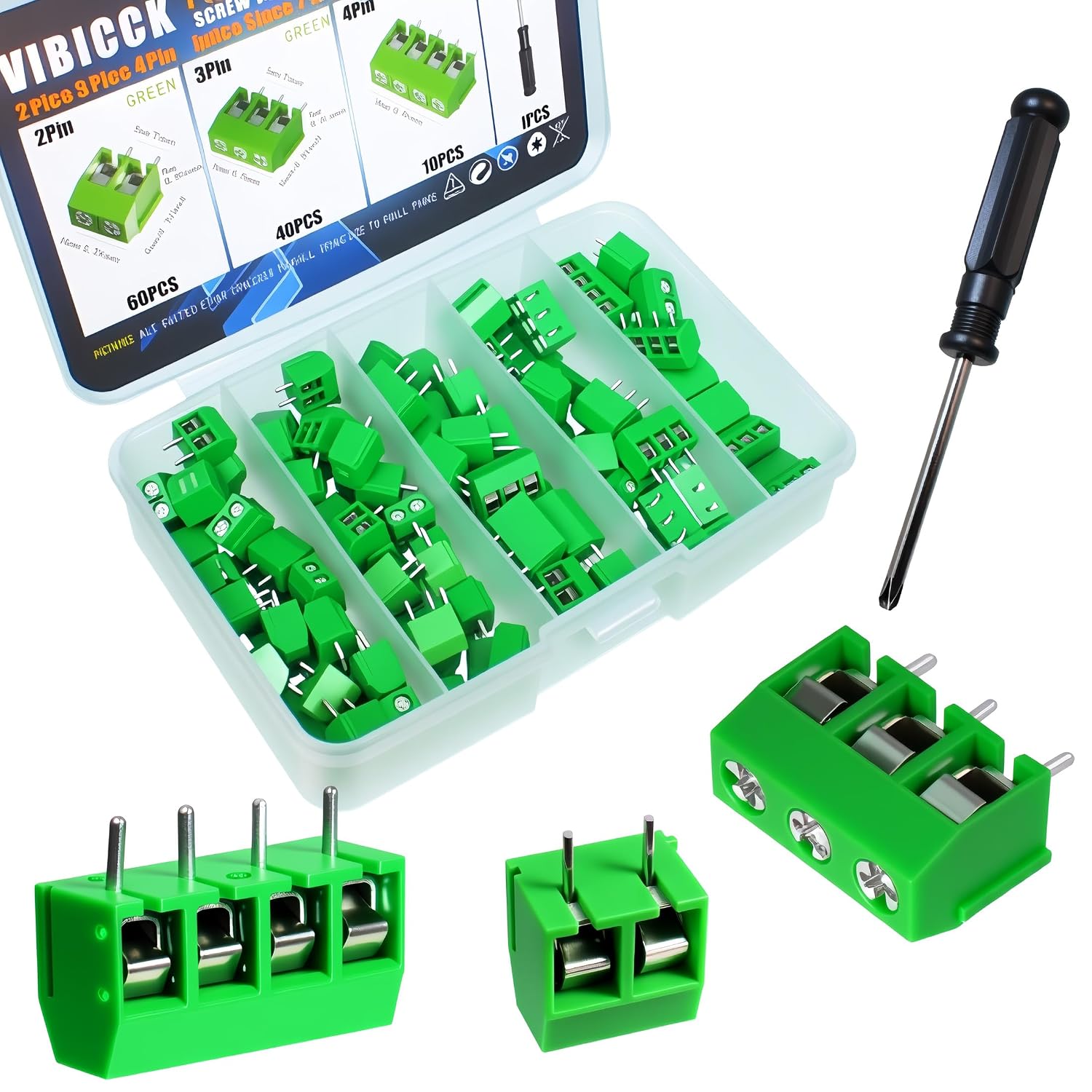 Detalle de PCB Screw Terminal Connector Kit, 5mm Pitch