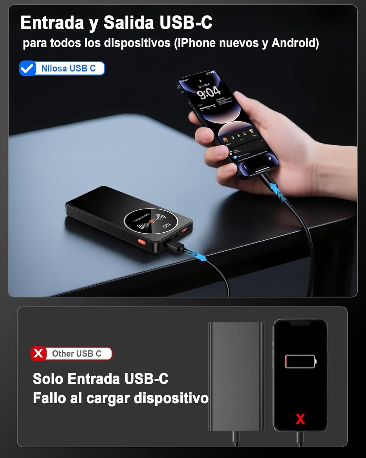 Thumbnail 6 de Nllosa Power Bank 10000mAh carga rápida 22.5W 📱