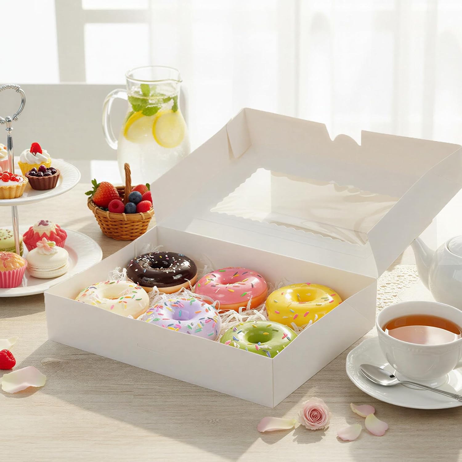 Thumbnail 6 de Moretoes 12x8x2.5-Inch Bakery Boxes, 48-Pack with Three Window Styles