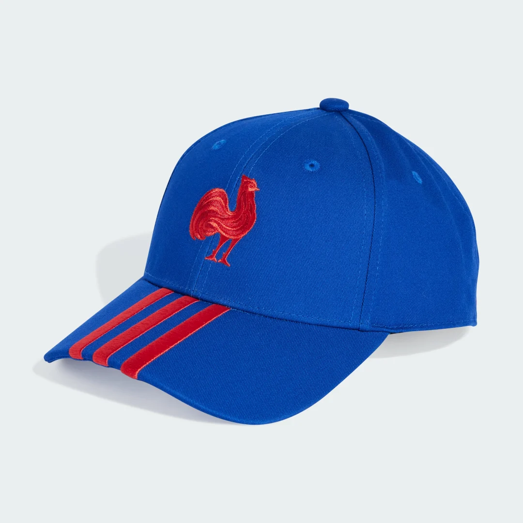 Detalle de Gorra Baseball Francia 3 bandas Adidas (azul) — estilo y comodidad para tu día a día