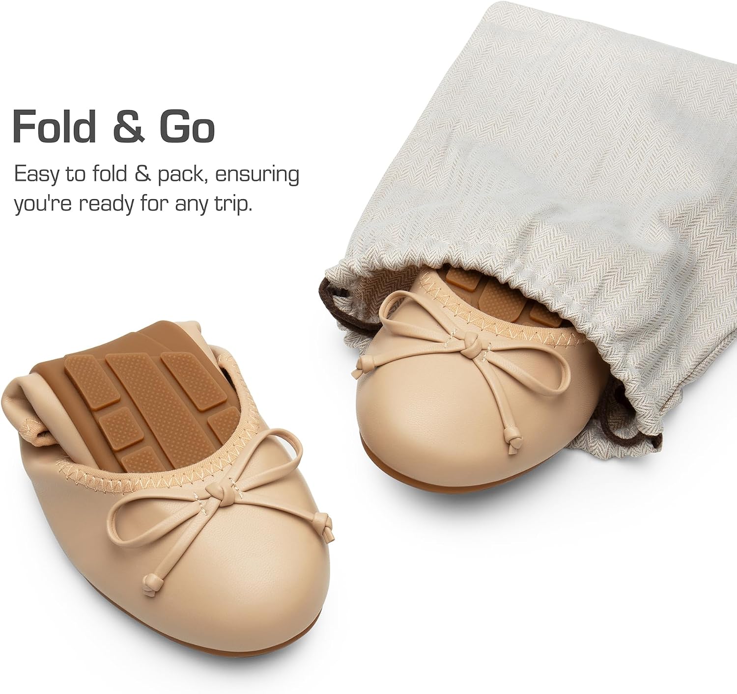 Thumbnail 4 de DREAM PAIRS Foldable Ballet Flats for Women 👠