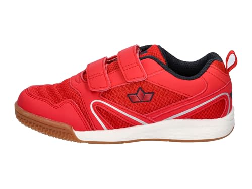 Detalle 2 de Lico Unisex Kinder Boulder V Hallenturnschuhe, Rot Marine, 38 EU – solide Indoor-Schuhe mit austauschbarer Sohle