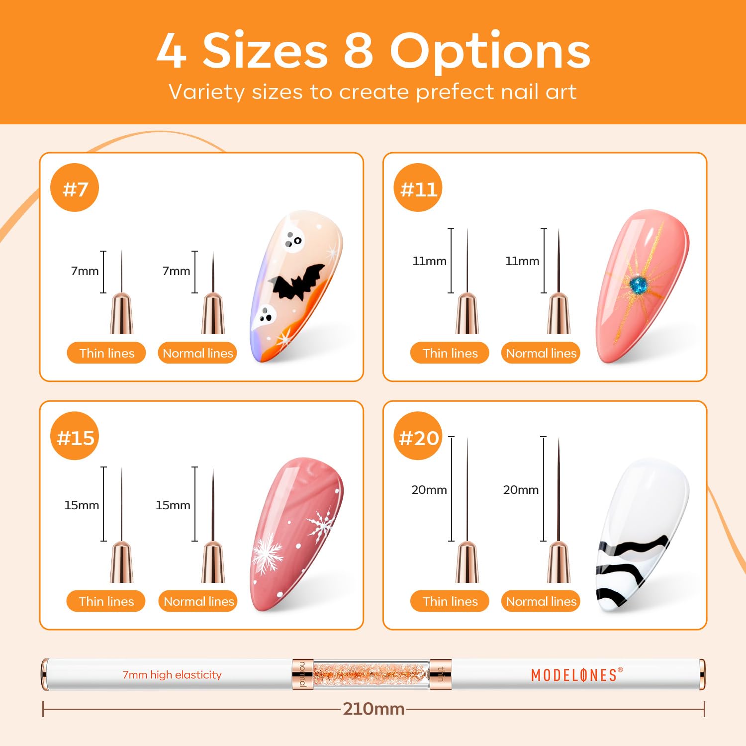 Thumbnail 2 de modelones Nail Art Brushes 4pcs 💅