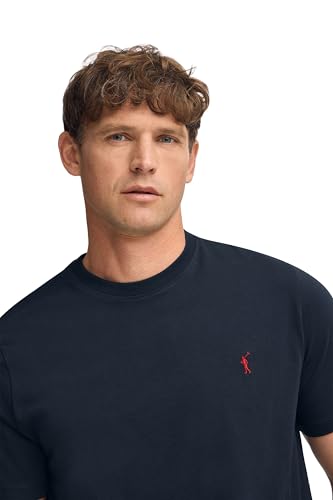 Detalle de Polo Club Maglietta Basic Blu Cotone con Logo Ricamato Uomo