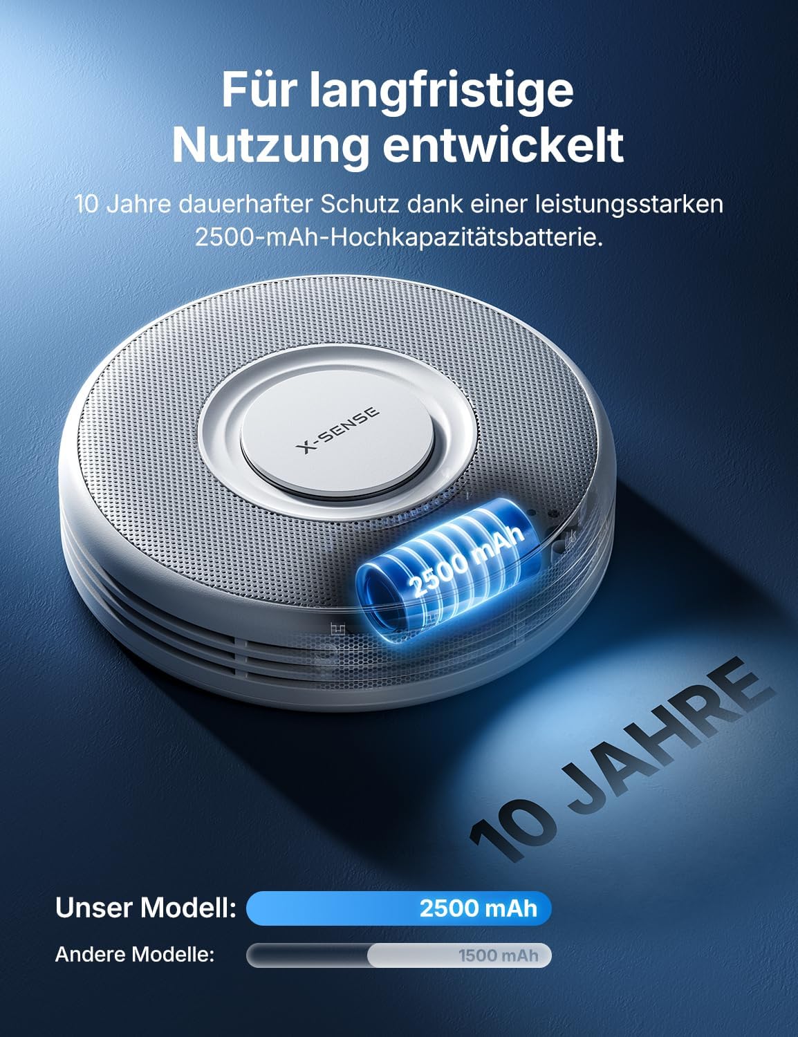 Thumbnail 3 de X-Sense Rauchmelder XS0B-SN mit 10-Jahres-Batterie, deutscher Sprachalarm und 17 Standortansagen (3 Stück)