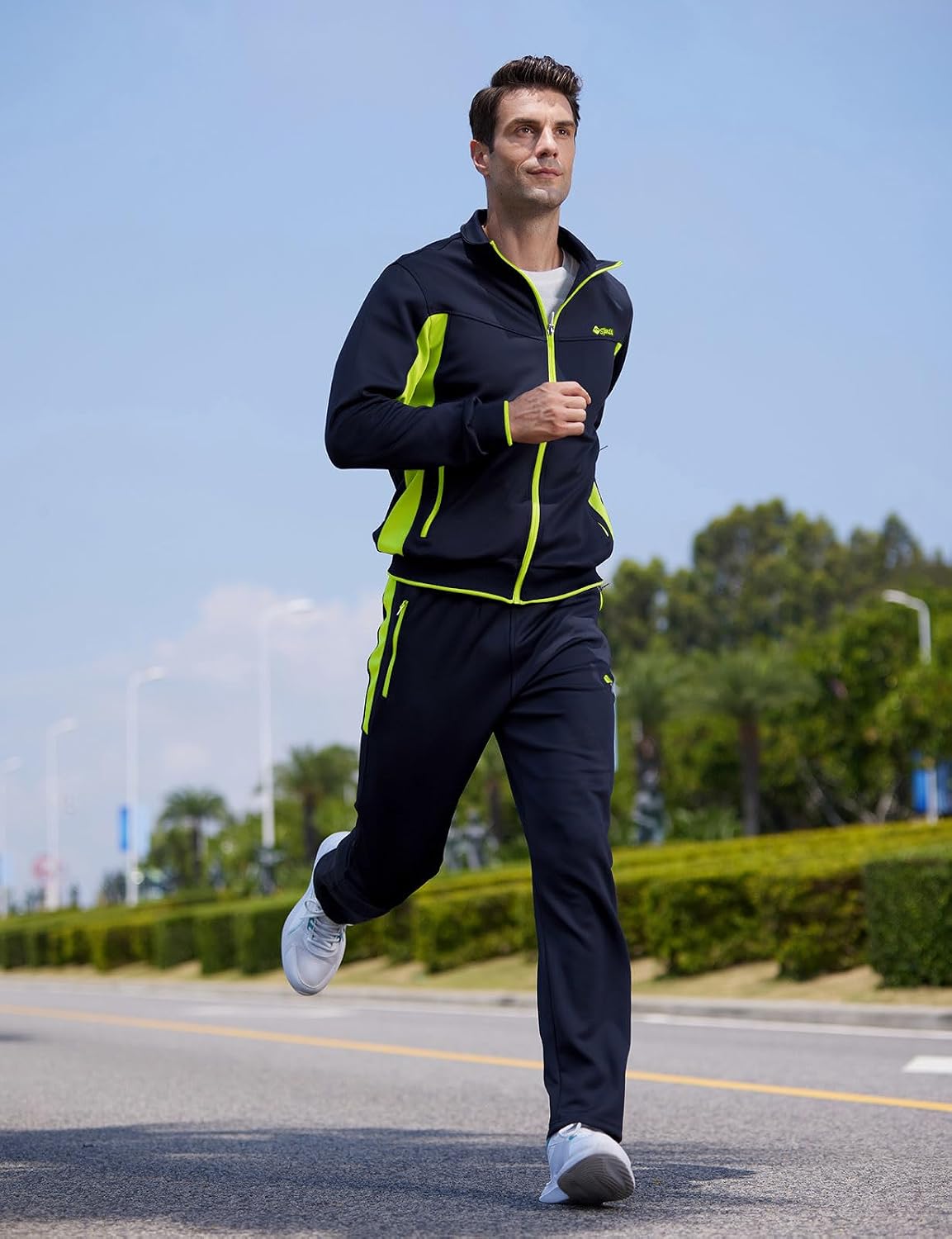 Detalle de donhobo Herren Jogginganzug Trainingsanzug mit Reißverschluss (Stehkragen)