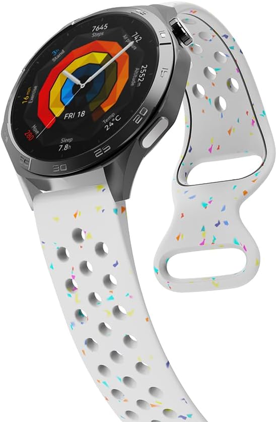Detalle de BYISYUE 22mm Breathable Silicone Replacement Strap for Suunto and CMF Watches