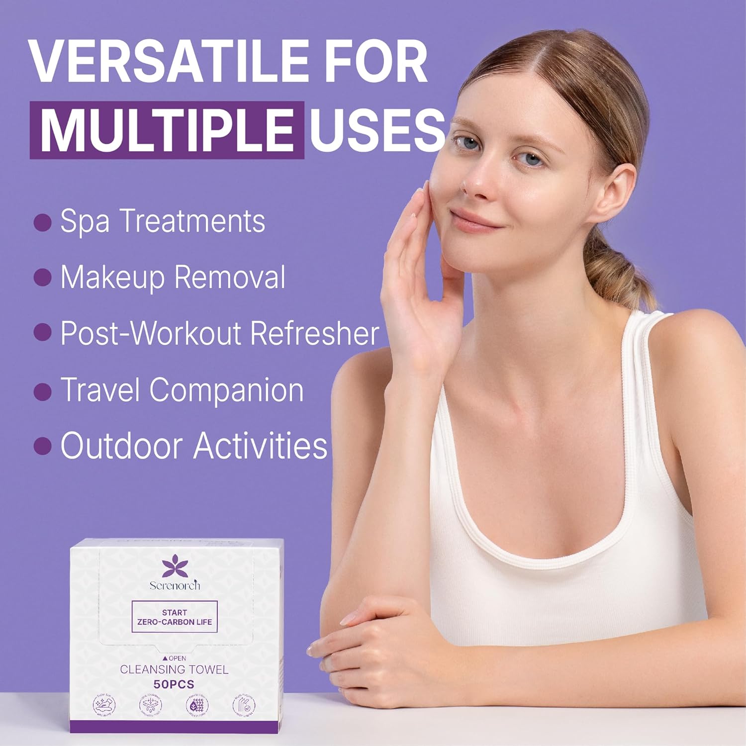 Thumbnail 2 de Serenorch Face Towelettes, 50 Count