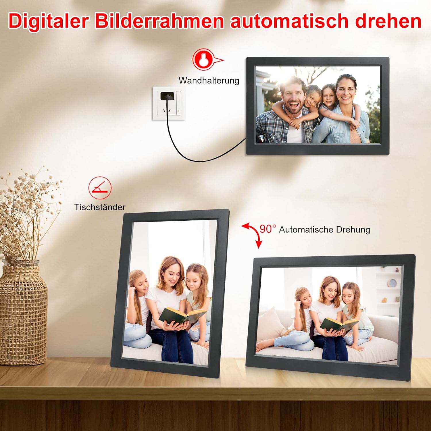 Thumbnail 5 de Frameo 10,1 Zoll Digitaler Bilderrahmen